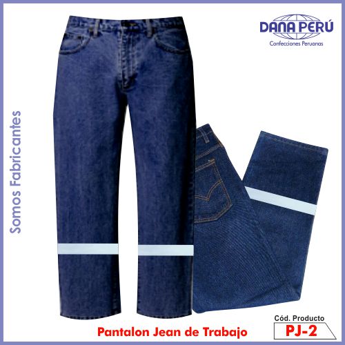 Pantalón jean con cinta reflectiva 