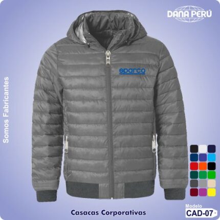 Confección y venta de casacas corporativas personalizables con logo bordado. Precios económicos.