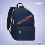 Mochila Publicitaria Nylon Personalizable con logo bordado y estampado. Precio económico.