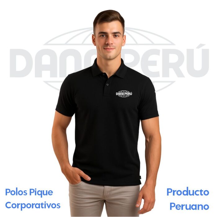 Polos publicitarios pique personalizados con logo bordado a precio económico.