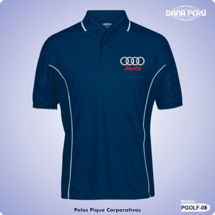 Polos publicitarios pique personalizados con logo bordado a precio económico.