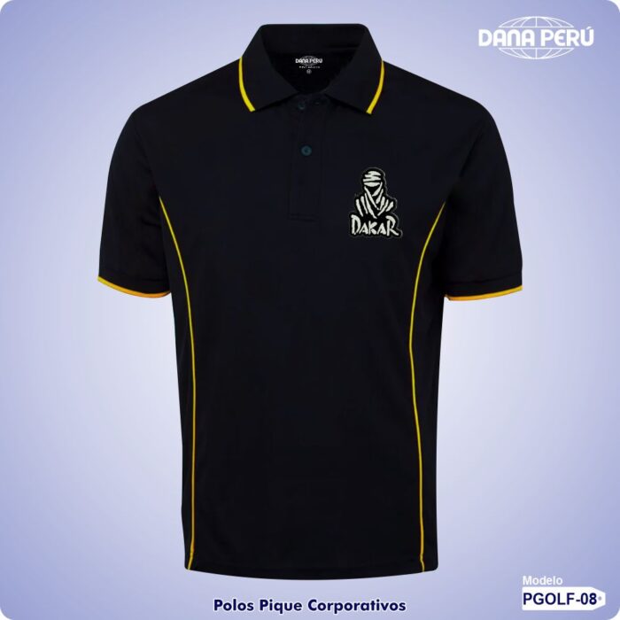 Polos publicitarios pique personalizados con logo bordado a precio económico.