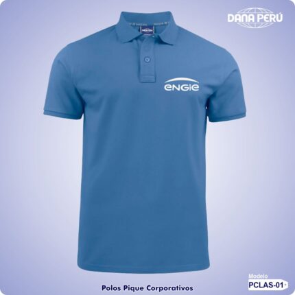 Polo pique básico para empresas. Polo personalizado con logo bordado a precio económico.