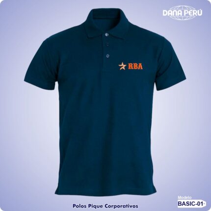 Polos pique económicos personalizados con logo. Envíos a todo el Perú.