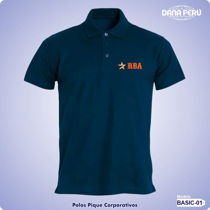 Polos pique económicos personalizados con logo. Envíos a todo el Perú.