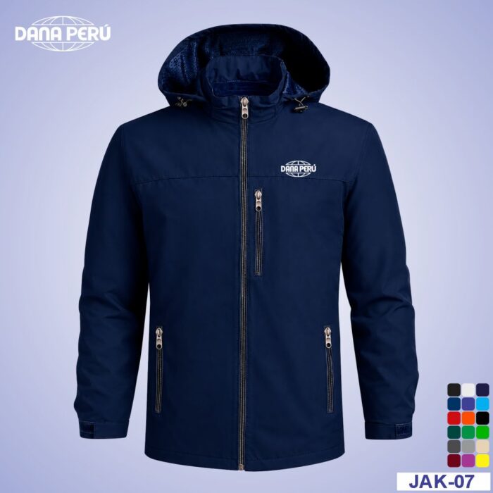 Dana Perú fabricante mayorista de casacas cortaviento con logo bordado y estampado a precios económicos. Envíos a provincias.