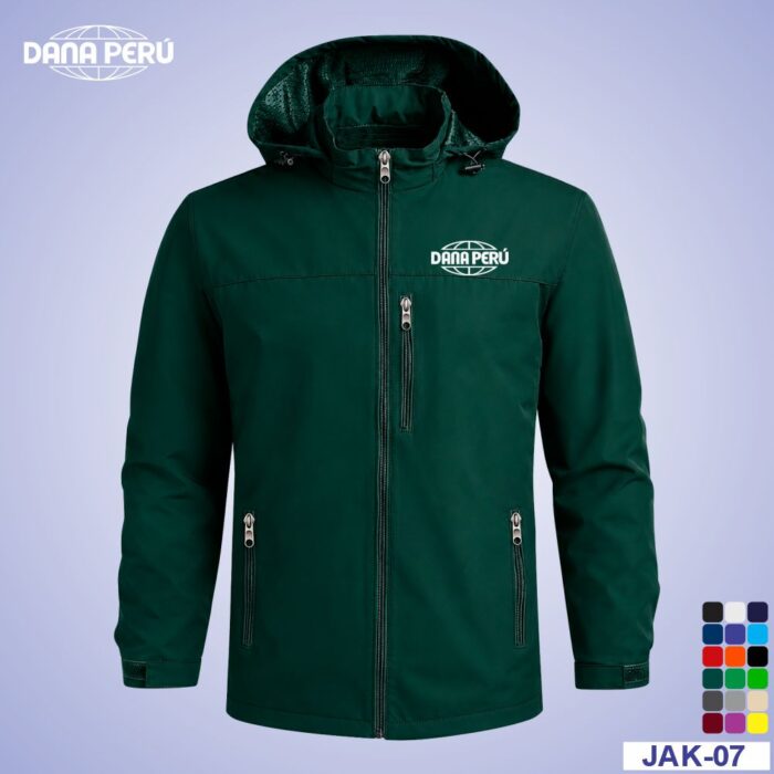 Dana Perú fabricante mayorista de casacas cortaviento con logo bordado y estampado a precios económicos. Envíos a provincias.