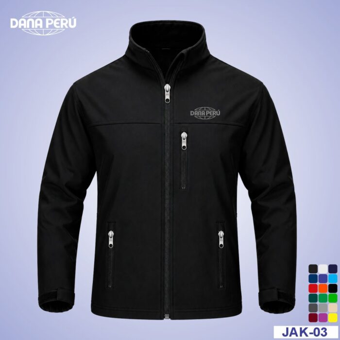 Dana Perú fabricante mayorista de casacas softshell ejecutivas personalizadas con logo para empresas e instituciones. Hacemos envíos a todo el Perú.